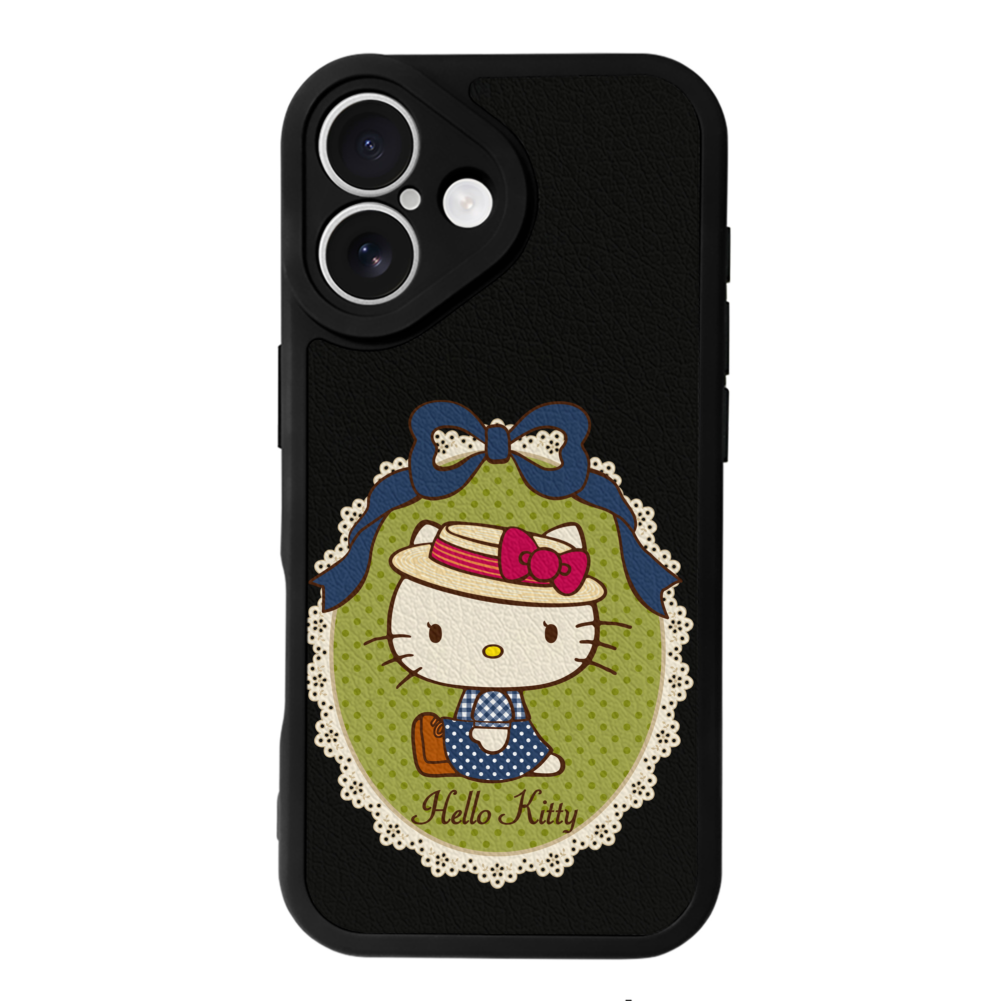 （画像用） Hello Kitty ハローキティ 【iPhone 16シリーズ対応】シリコンスマホケース（レザー調） 材質：シリコン